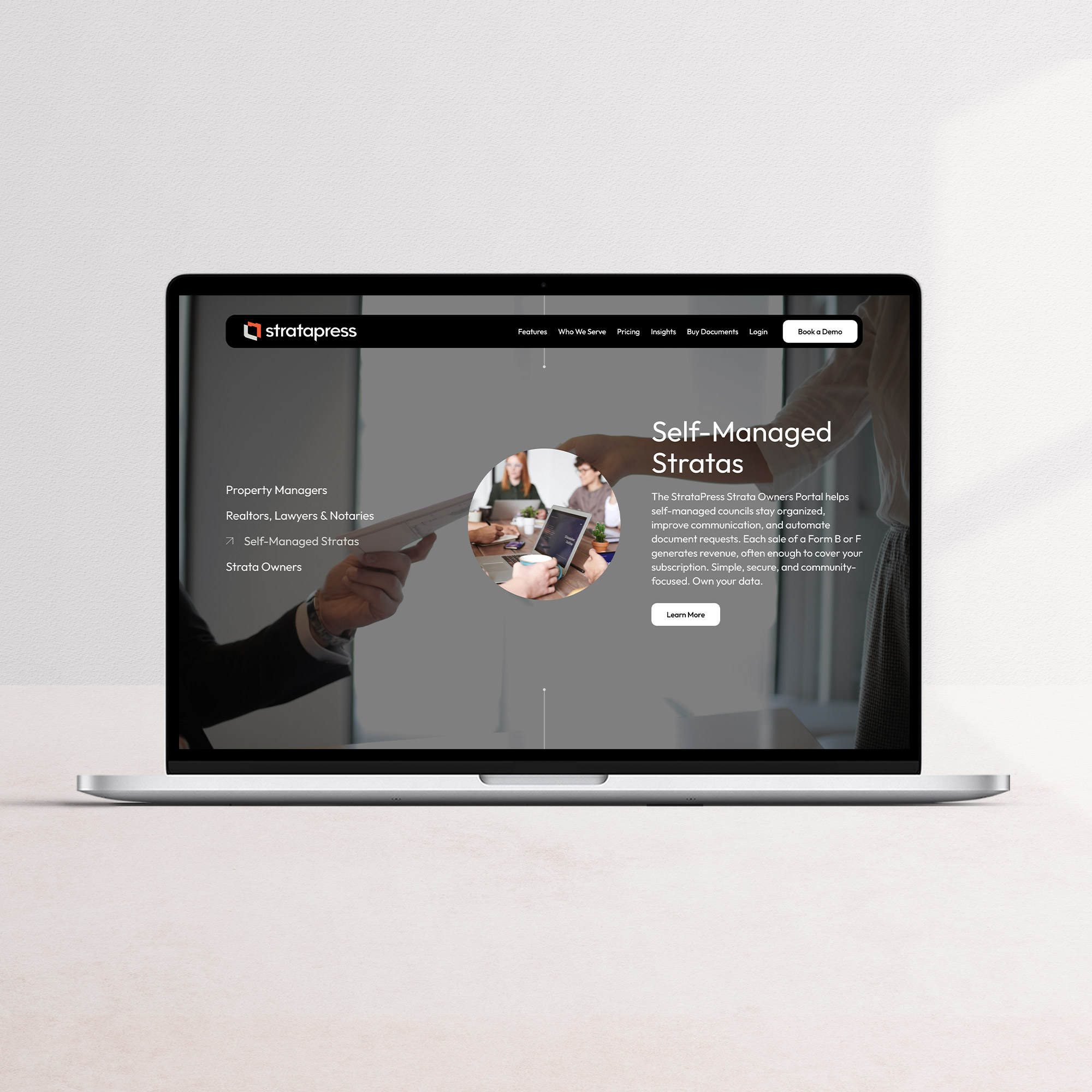 web portal stratapress graphic design vancouver