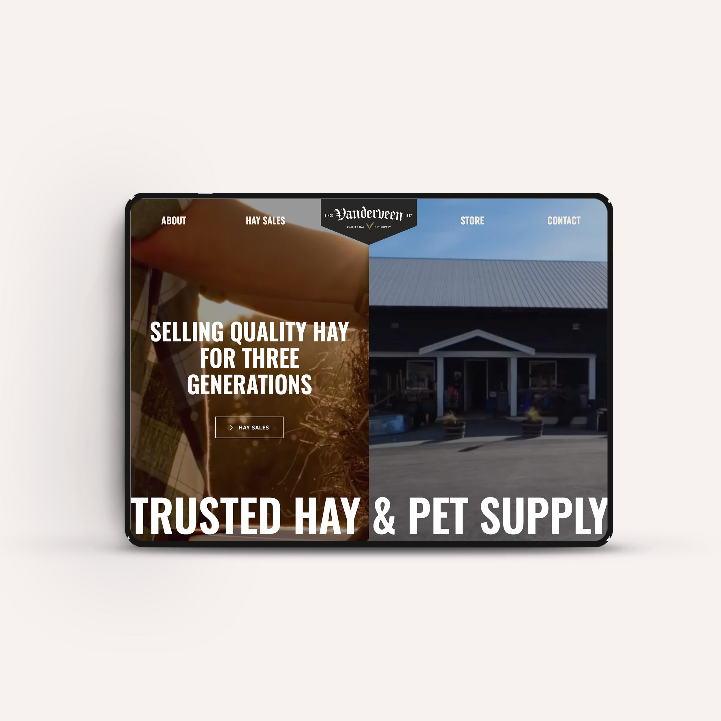 logo website vanderveen retail design vancouver
