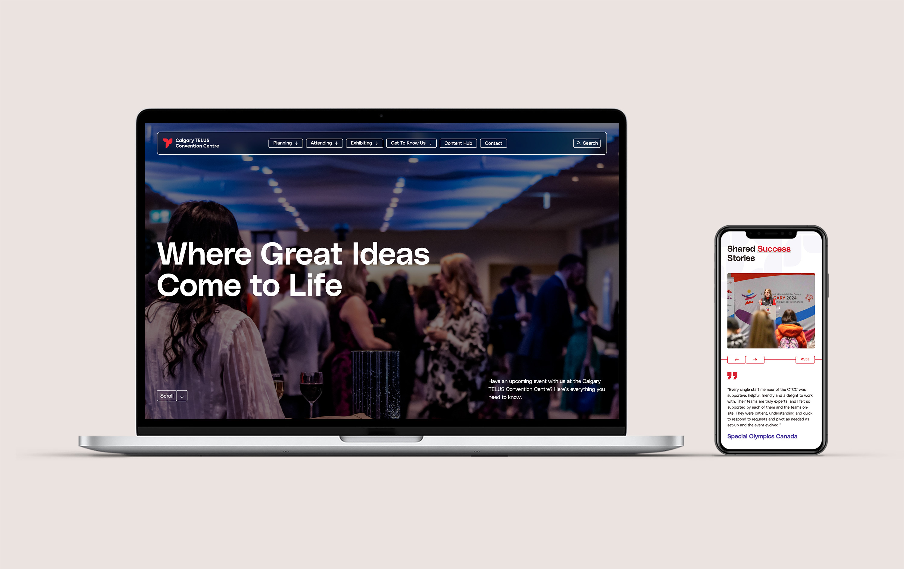 Studiothink design and built the new website for Calgary TELUS Convention Centre
